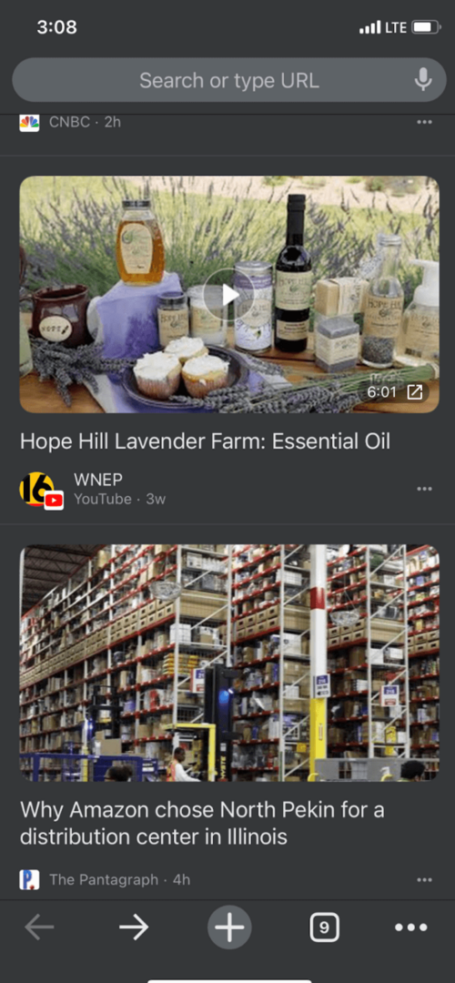 Google Discover Feed Example