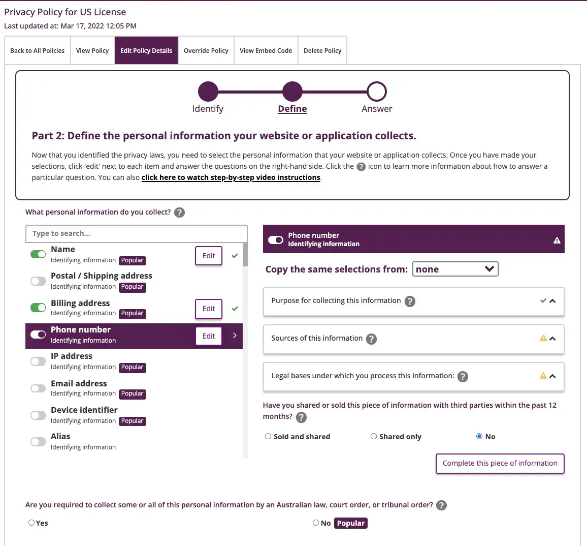 a screenshot of the termageddon application, illustrating easier user experience in the dashboard