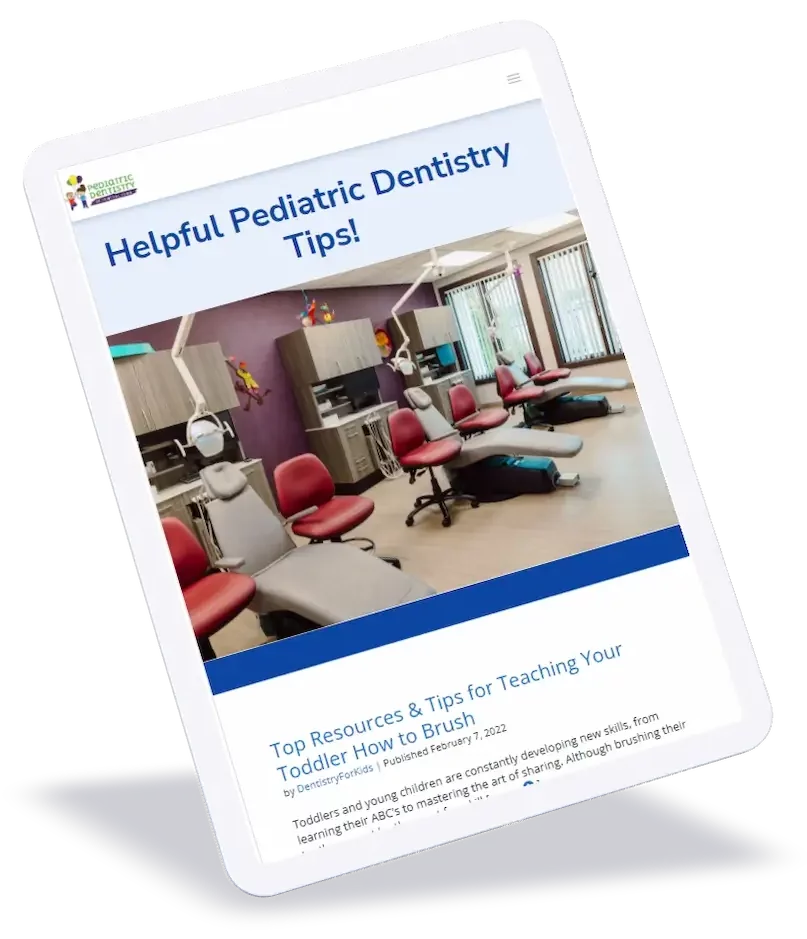 a screenshot of the new Pediatric Dentistry website
