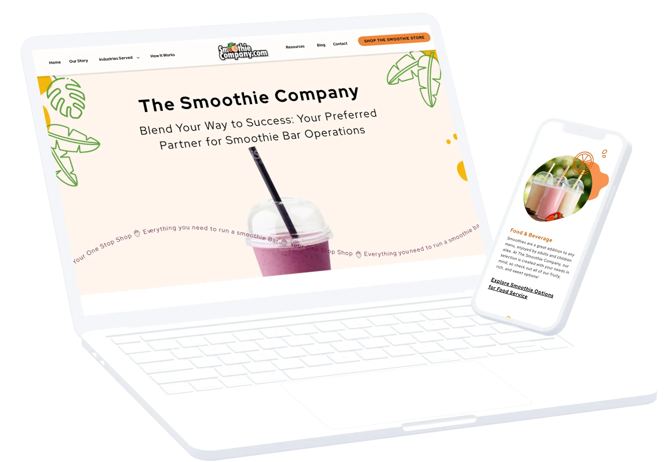 The Smoothie Company Case Study Screenshot